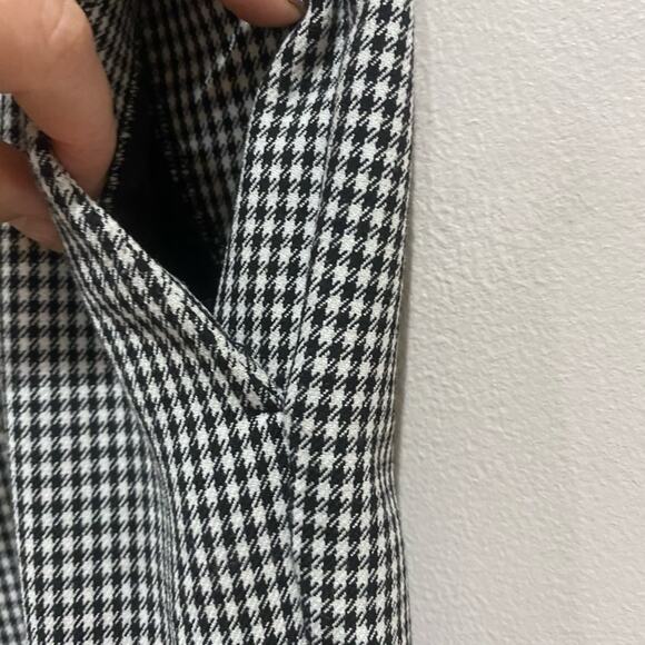 Ann Taylor Devin Gingham Pants Size 8 Black White Stretch Workwear Preppy Chic - Picture 4 of 8